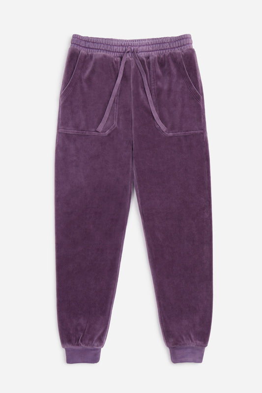 Hope Velour Jogger, Winterberry