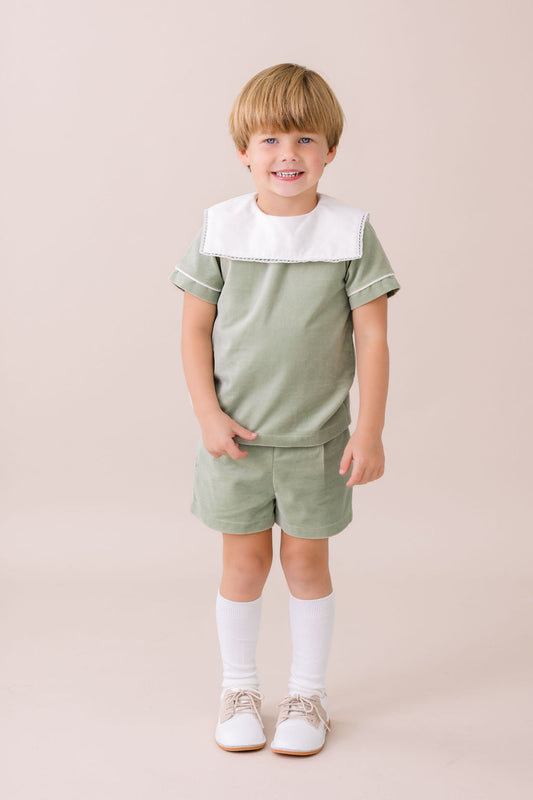 Christian Short Set, Leyland Green Velvet
