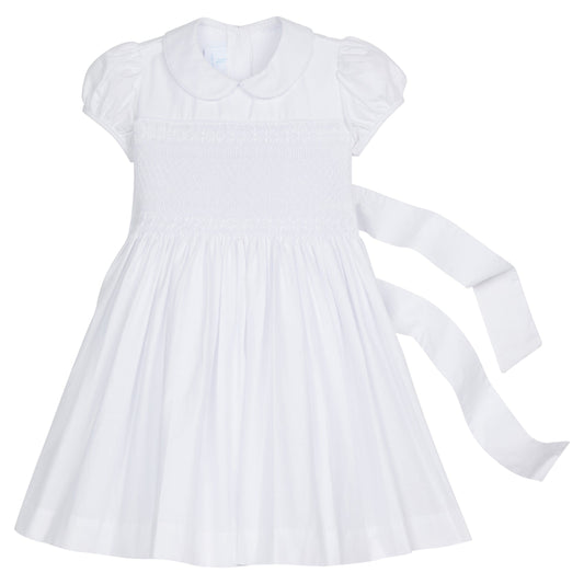 White Smocked Emery Dress