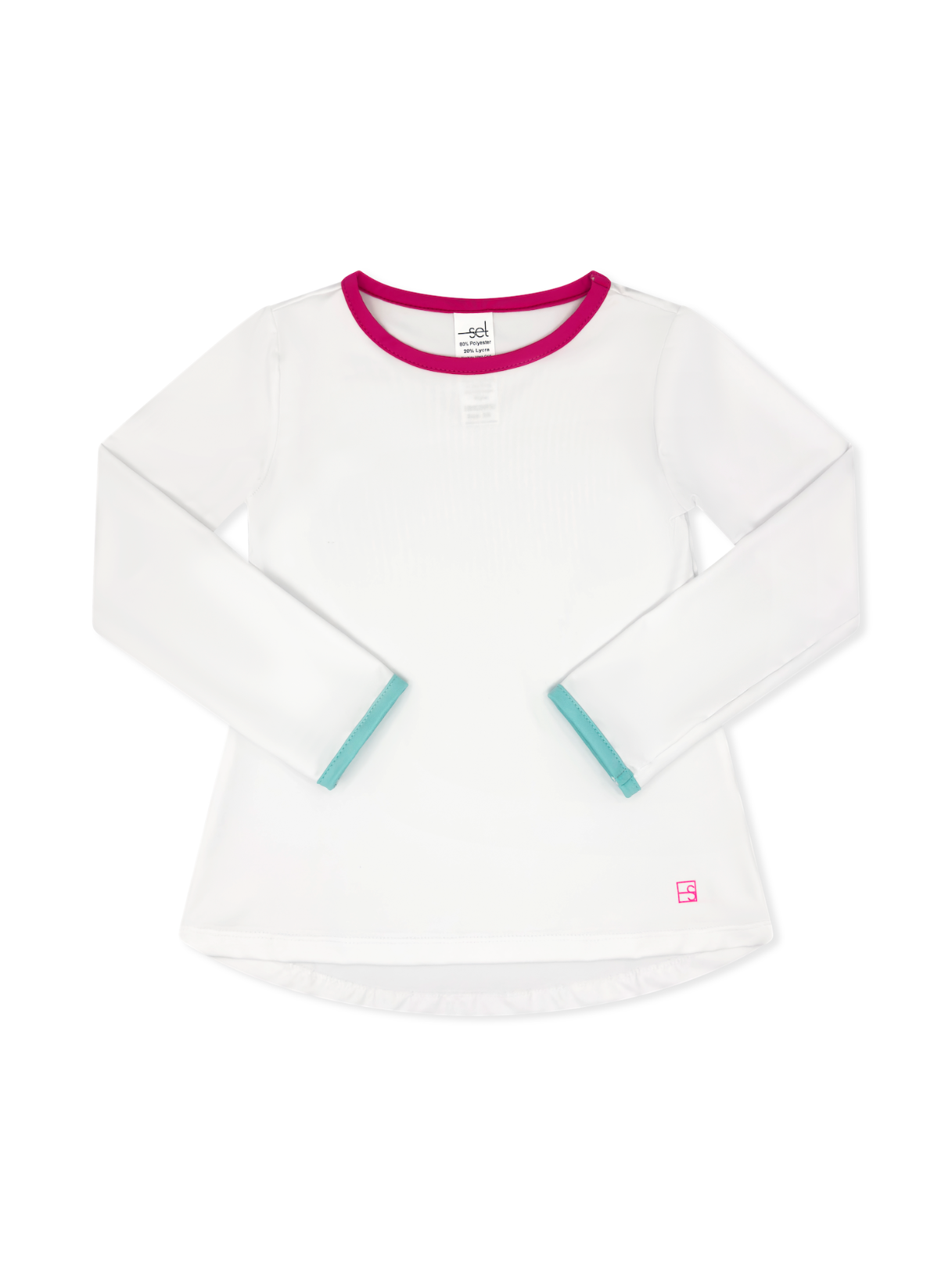 Bridget Basic T - Pure Coconut, Power Pink, Turquoise