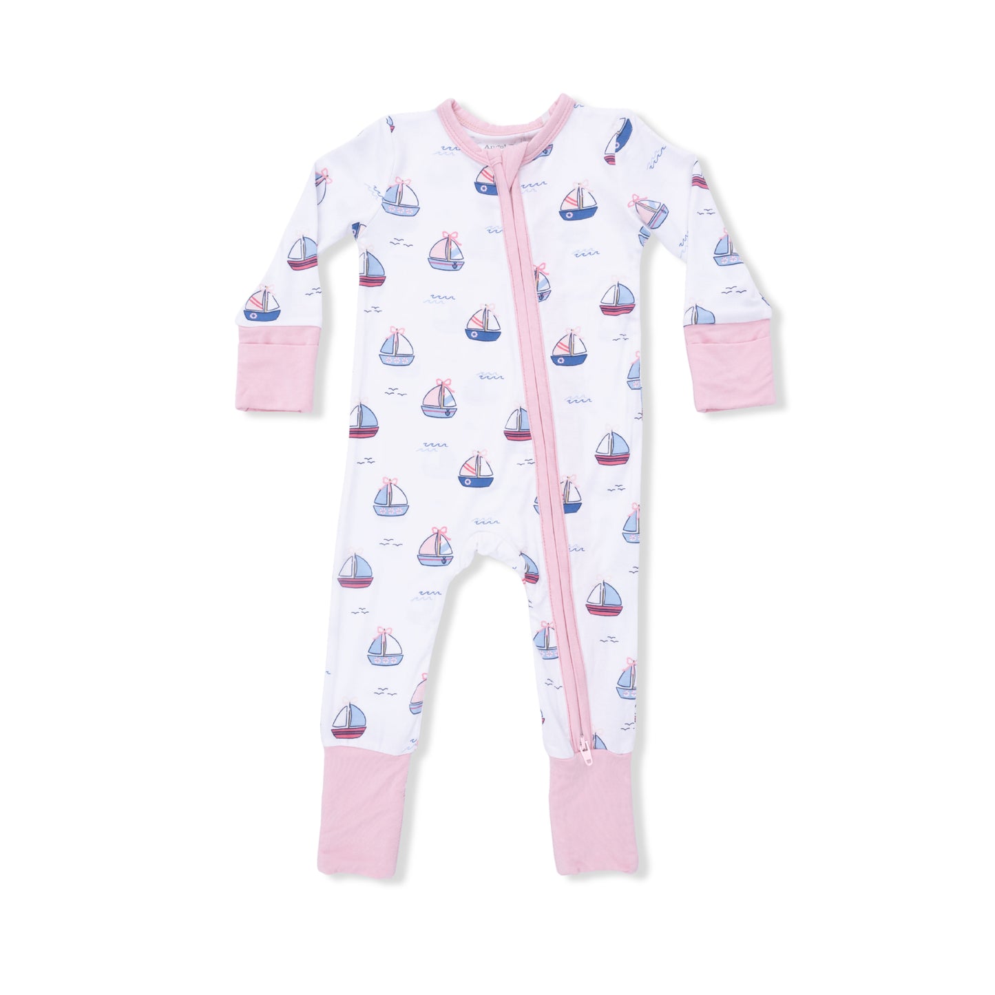 Bubbly Sailboats Pink Convertible Romper