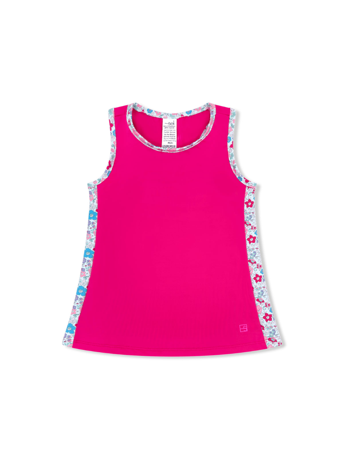 Nicole Tank, Power Pink with Bloomberry Floral