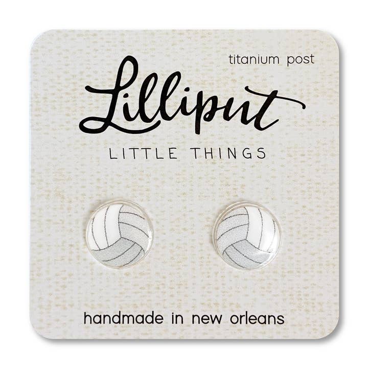 Volleyball Stud Earrings
