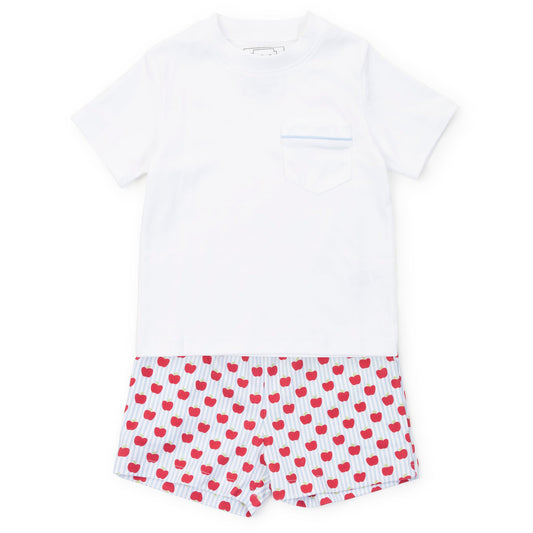 Walker Shorts Set, Schoolhouse Apples