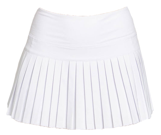 Mini Pleated Skort, Solid White