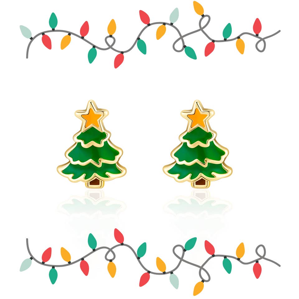 O Christmas Tree Cutie Stud Earrings