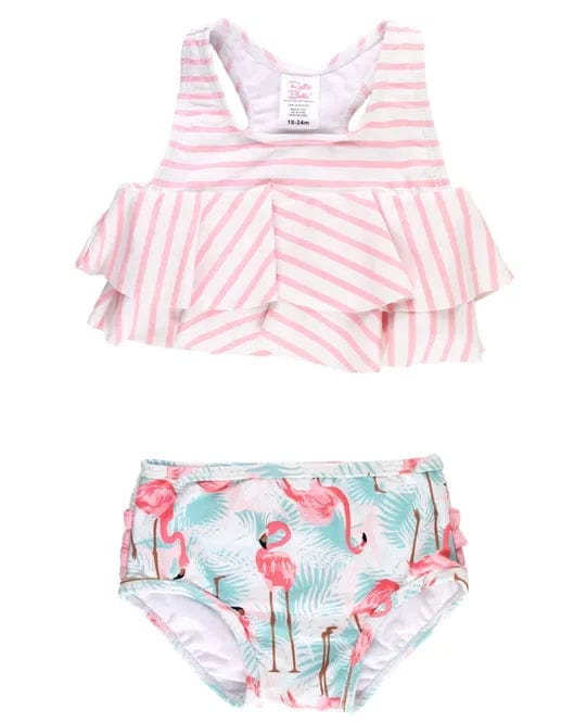Vibrant Flamingo Flounce Bikini
