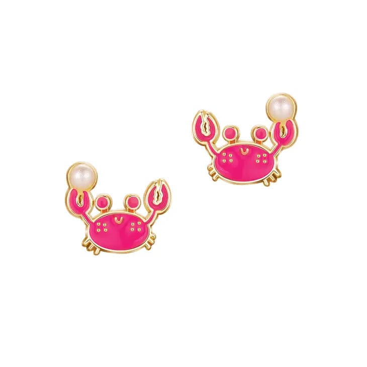 Happy Crab Stud Earrings