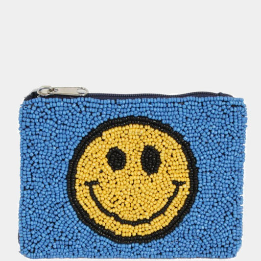 Blue & Yellow Smiley Coin Purse