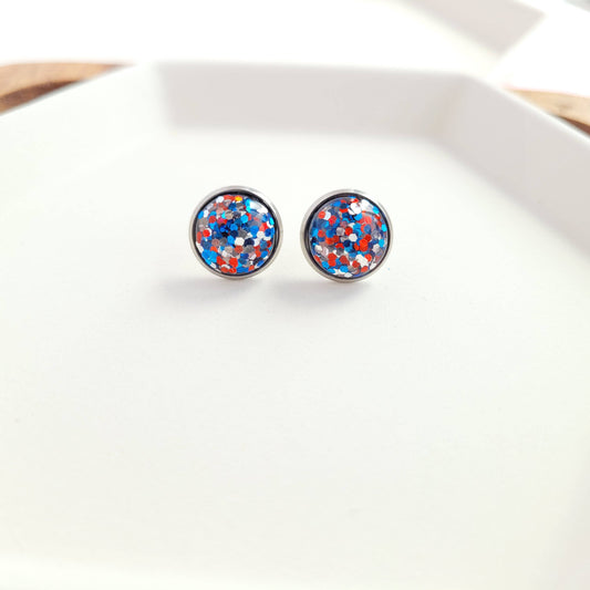 Partytime Studs, Red White & Blue