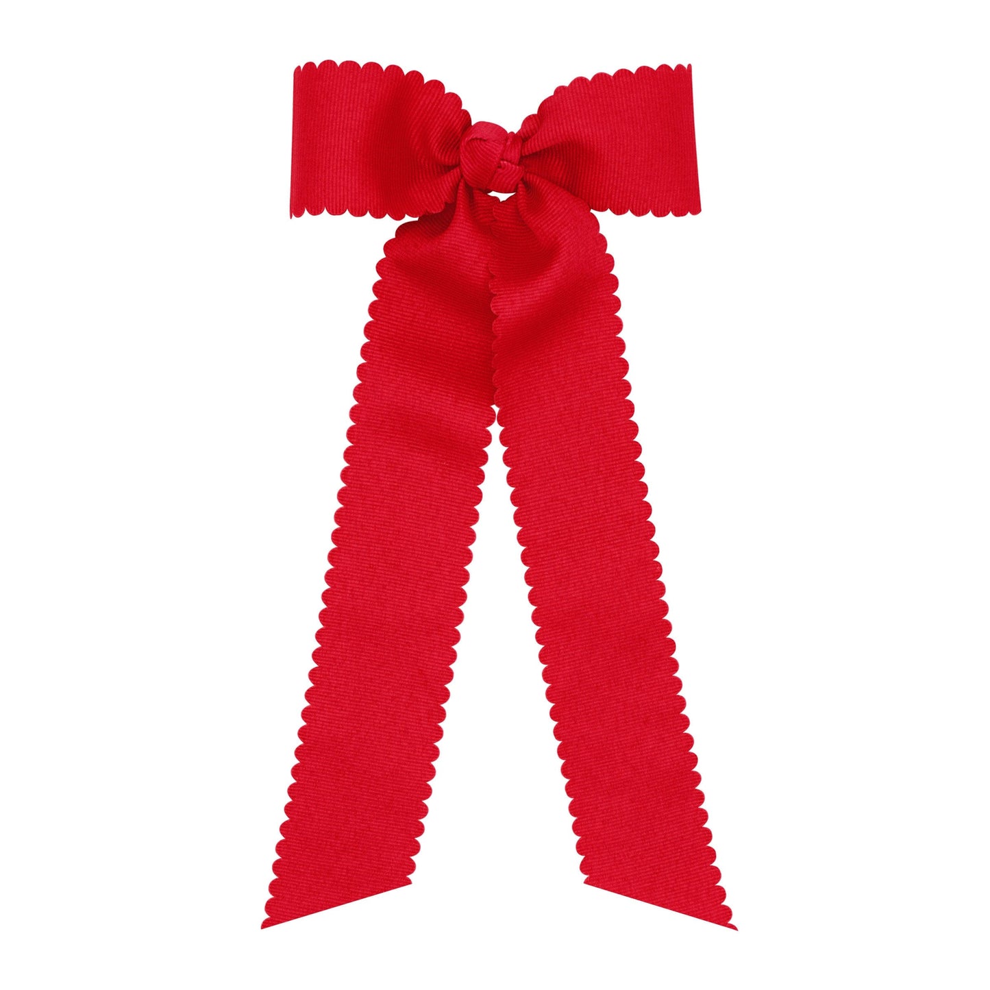 Medium Grosgrain Scallop Bow with Streamer Tails (more colors)