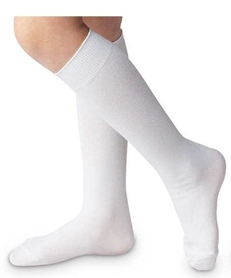 White Classic Knee Socks (Nylon) by Jefferies