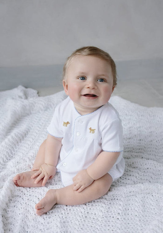 Pinpoint Layette Knit Set, Lab