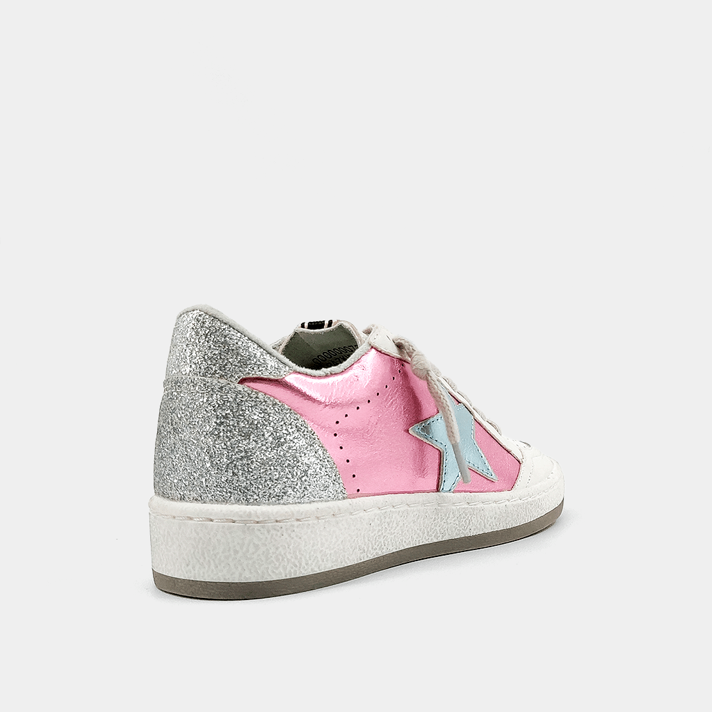 Paz Metallic Pink Sneakers, Youth