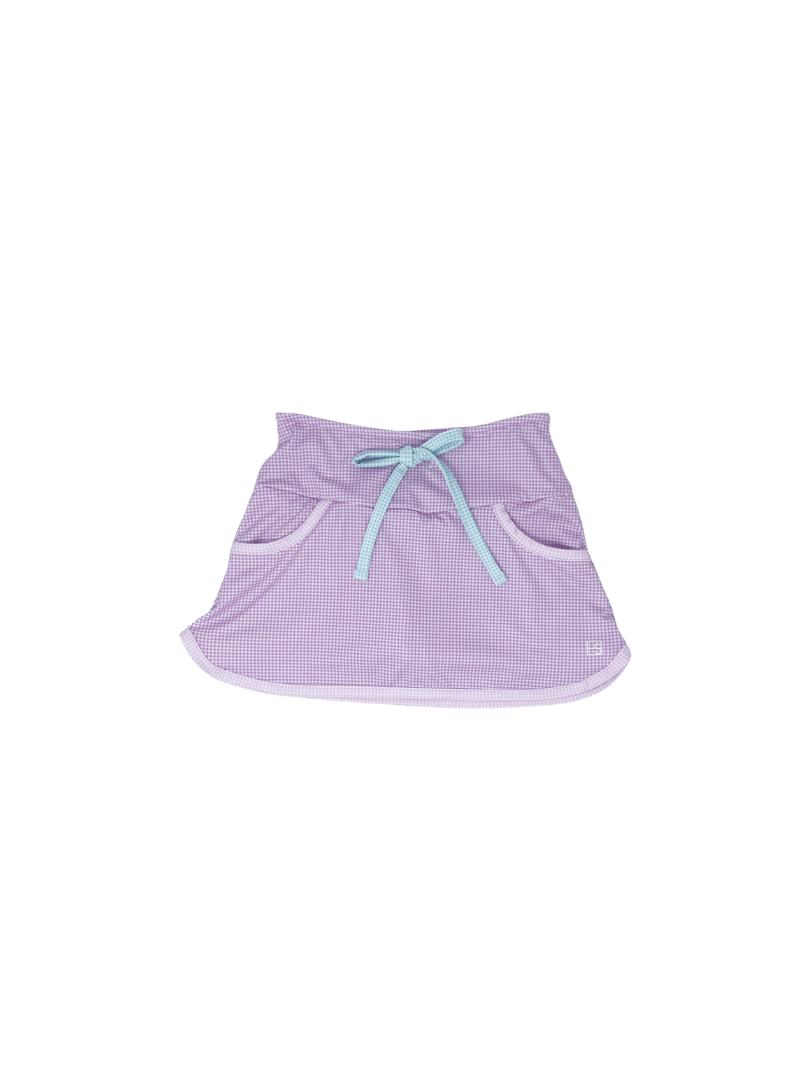 Tiffany Tennis Skort, Lavender Mini Gingham with Light Pink