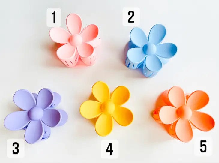 Large Flower Hair Claw Clips