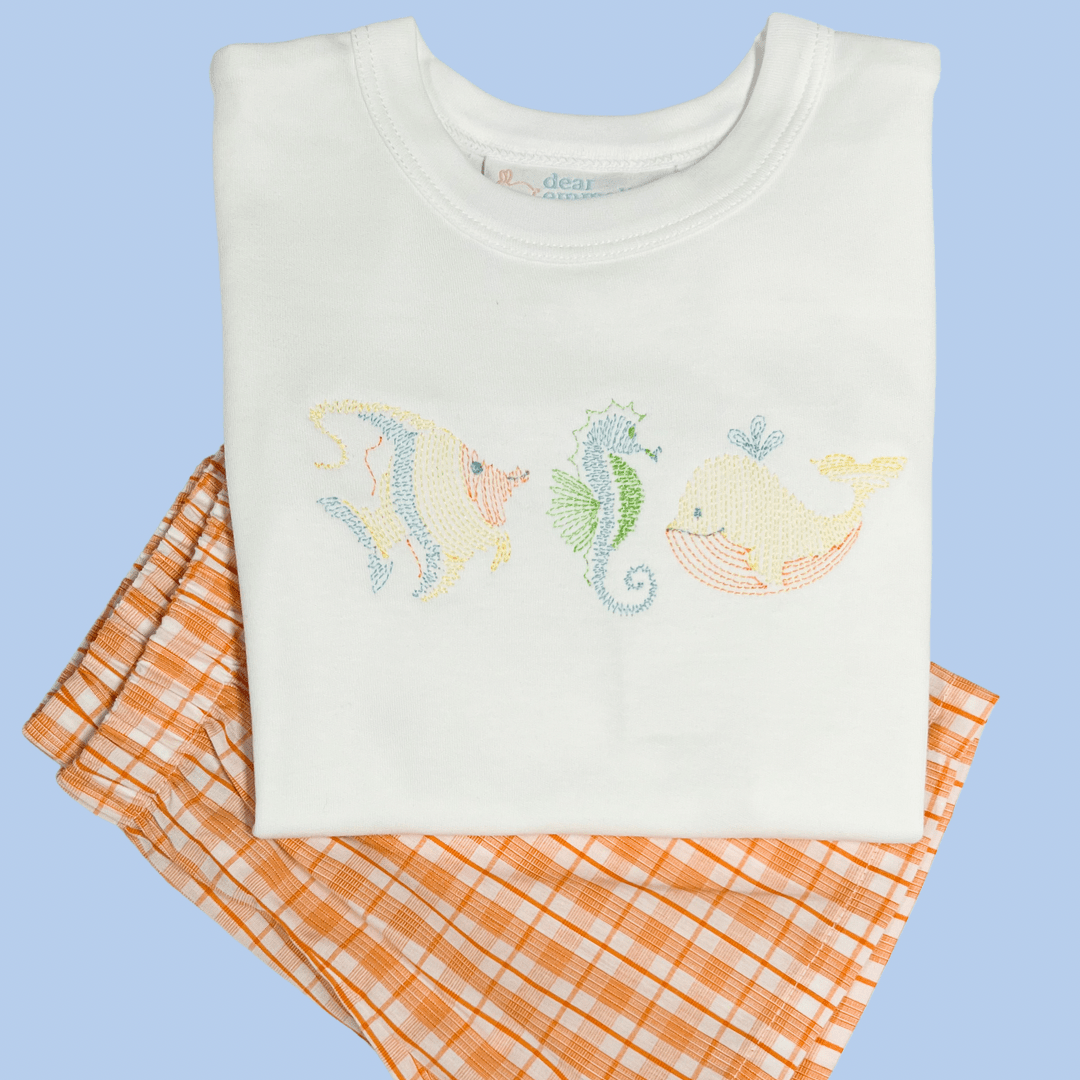 Boys Swirly Summer Animals Shirt