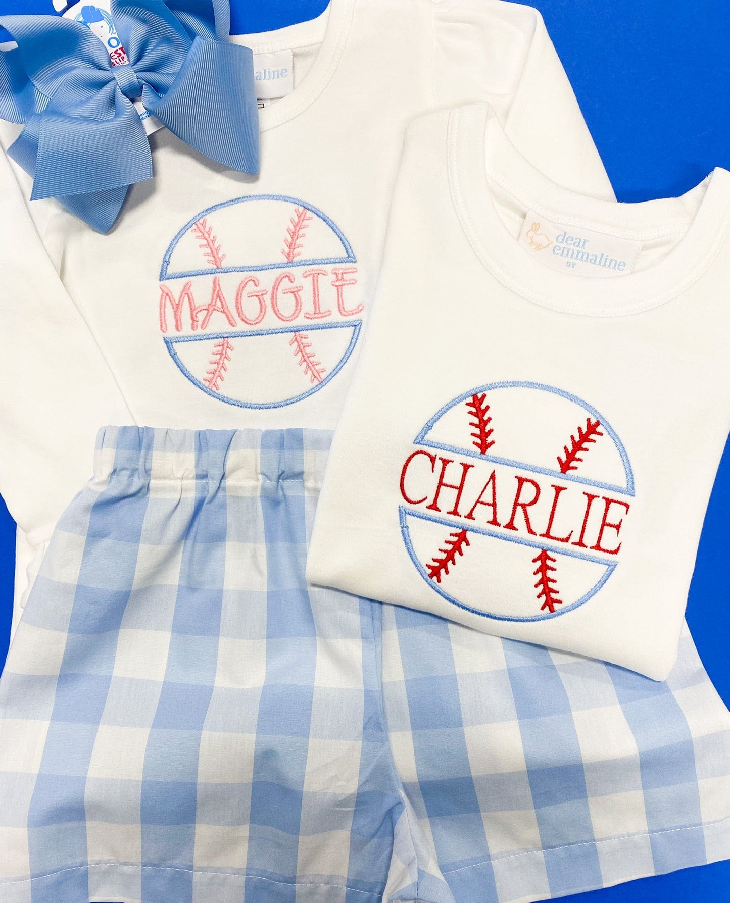 Girls Split Baseball Frame Shirt