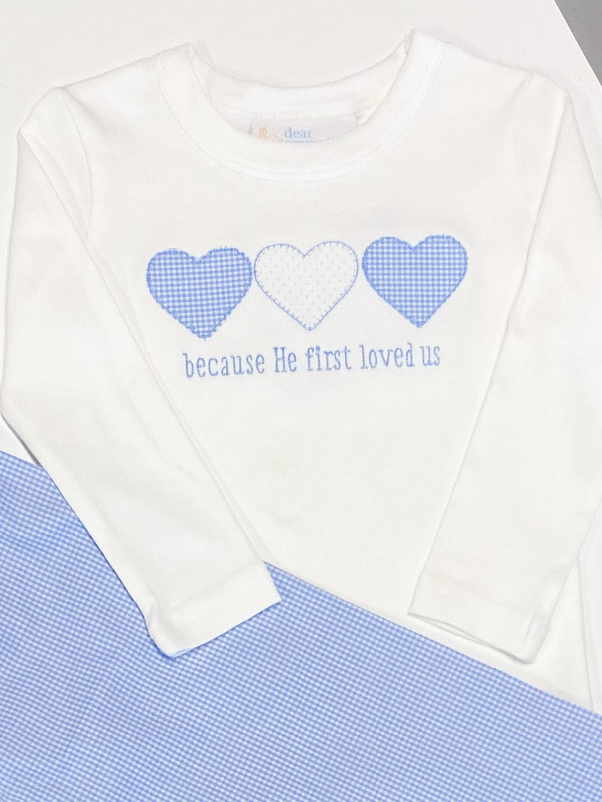 Boys "because He first loved us" Shirt