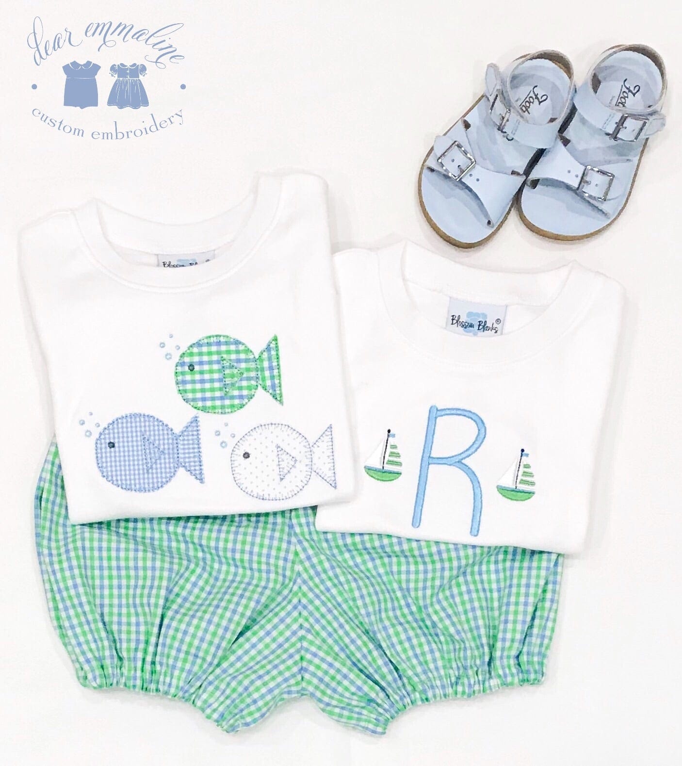 Mini Sailboats Initial Shirt