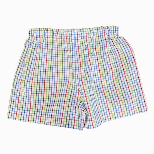 Dear Emmaline Straight Leg Shorts Primary Plaid