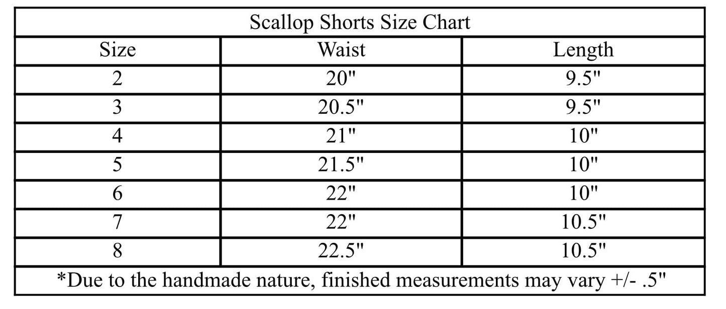 Scallop Shorts (Custom)
